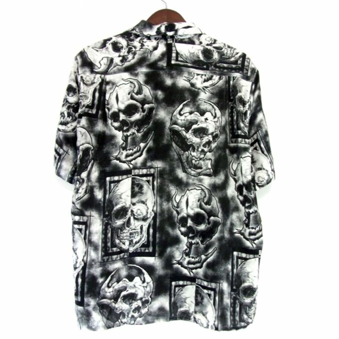 WACKO MARIA(ワコマリア)のワコマリア WACKO MARIA × ×  56TATTOO STUDIO 56タトゥースタジオ ■ 【 HAWAIIAN SHIRT S/S 】 スカル 柄 ハワイアン オープンカラー 半袖 シャツ メンズのトップス(シャツ)の商品写真