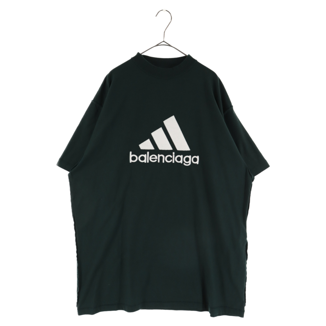 BALENCIAGA バレンシアガ 23SS×adidas CVERSIZED T-SHIRT 731769 TNVP3 アディダス オーバーサイズ半袖Tシャツ グリーン635センチ肩幅