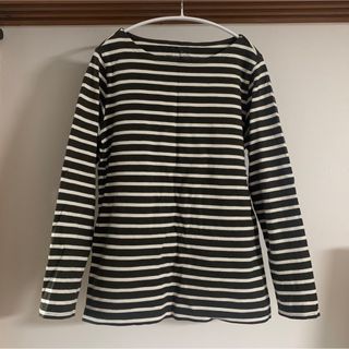 ムジルシリョウヒン(MUJI (無印良品))の太番手ボーダー長袖Tシャツ　XL(カットソー(長袖/七分))