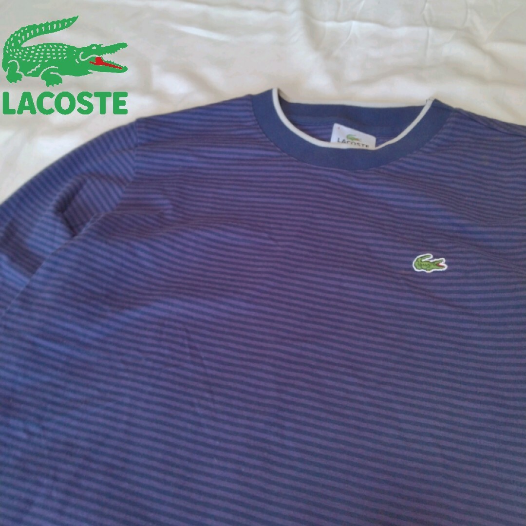 LACOSTE　ラコステ　ワニ刺繍　ボーダー　バイカラーロンT 　カットソー | フリマアプリ ラクマ