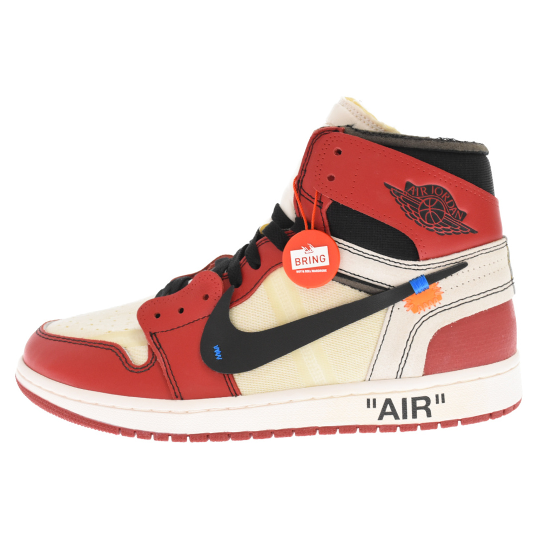 NIKE ナイキ ×OFF WHITE THE 10: AIR JORDAN 1 CHICAGO AA3834-101 オフホワイト ザテン エアジョーダン1 シカゴ ハイカットスニーカー レッド/ホワイト US9.5/27.5cm