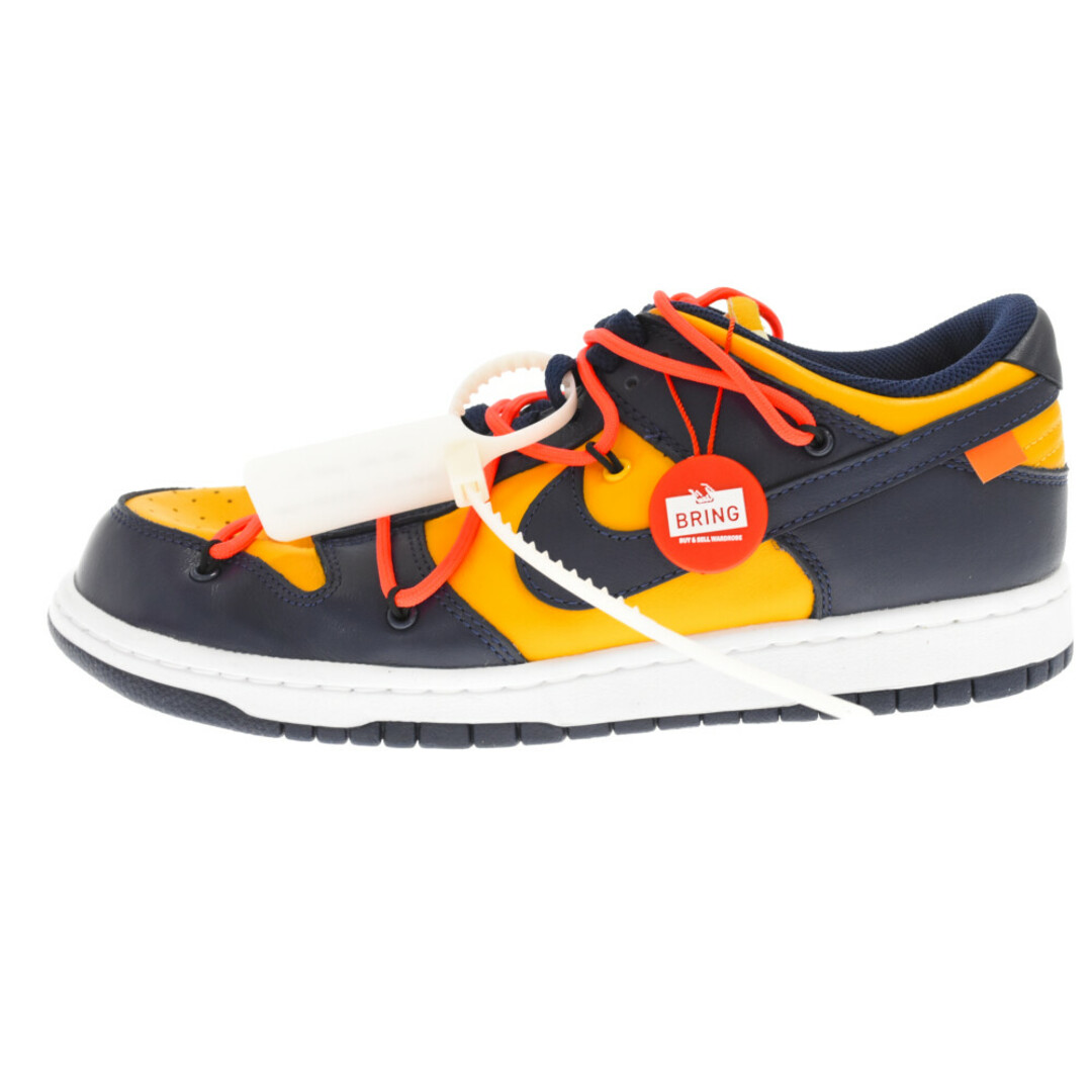 NIKE ナイキ ×OFF-WHITE DUNK LOW UNIVERSITY GOLD/MIDNIGHT NAVY/WHITE オフホワイト ダンク  ローカットスニーカー ミシガン ネイビー/イエロー CT0856‐700 US10/28cm | フリマアプリ ラクマ