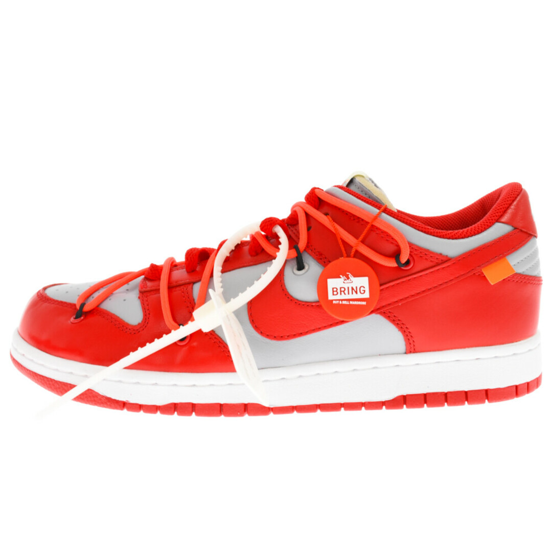 NIKE ナイキ ×OFF-WHITE DUNK LOW UNIVERSITY RED / UNIVERSITY RED-WOLF GREY オフホワイト ダンク ローカットスニーカー レッド/グレー CT0856-600 US10/28cm