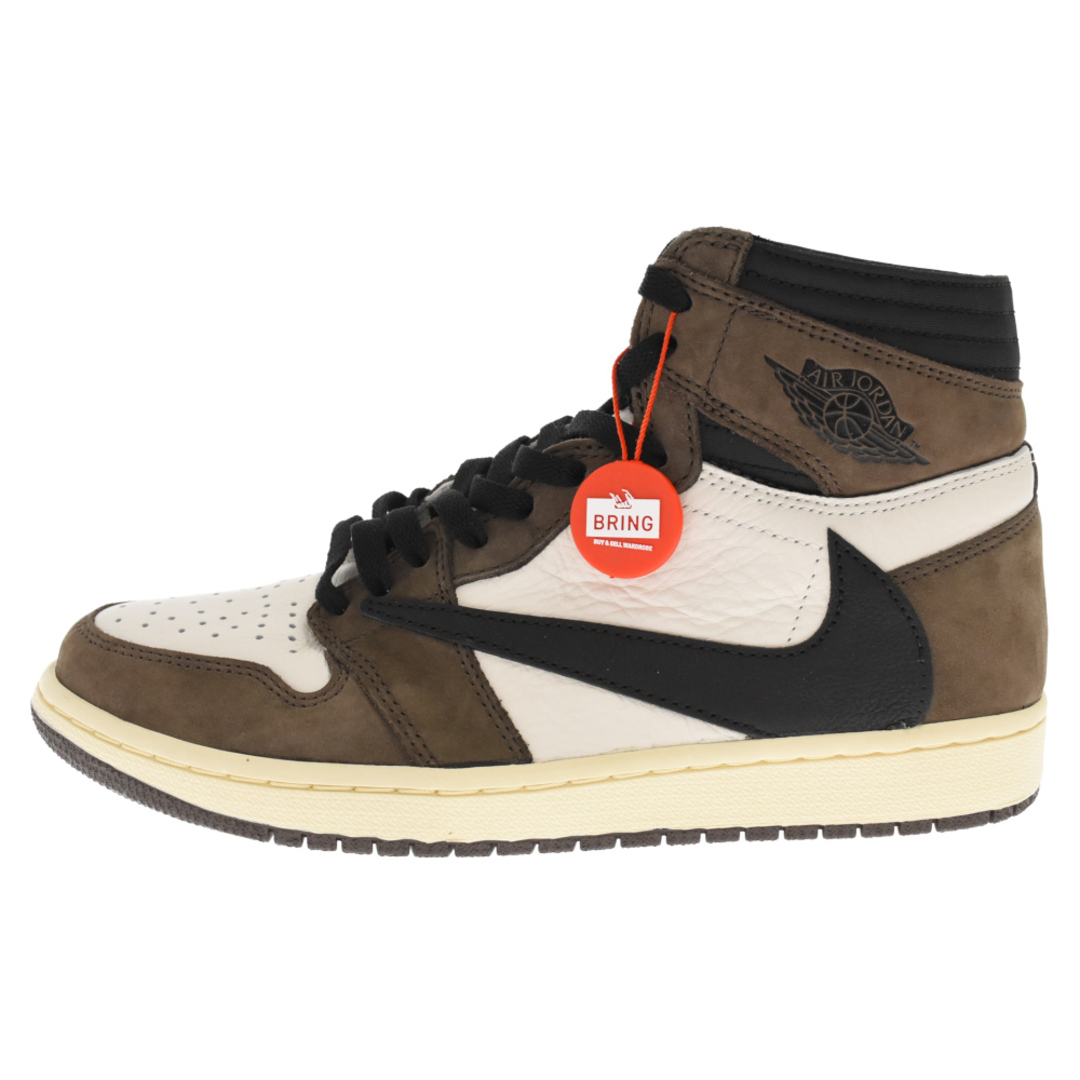 NIKE ナイキ ×TRAVIS SCOTT AIR JORDAN 1 HIGH OG TS SP トラヴィススコットエアジョーダン1ハイカットスニーカー ブラウン US8.5 CD4487-100