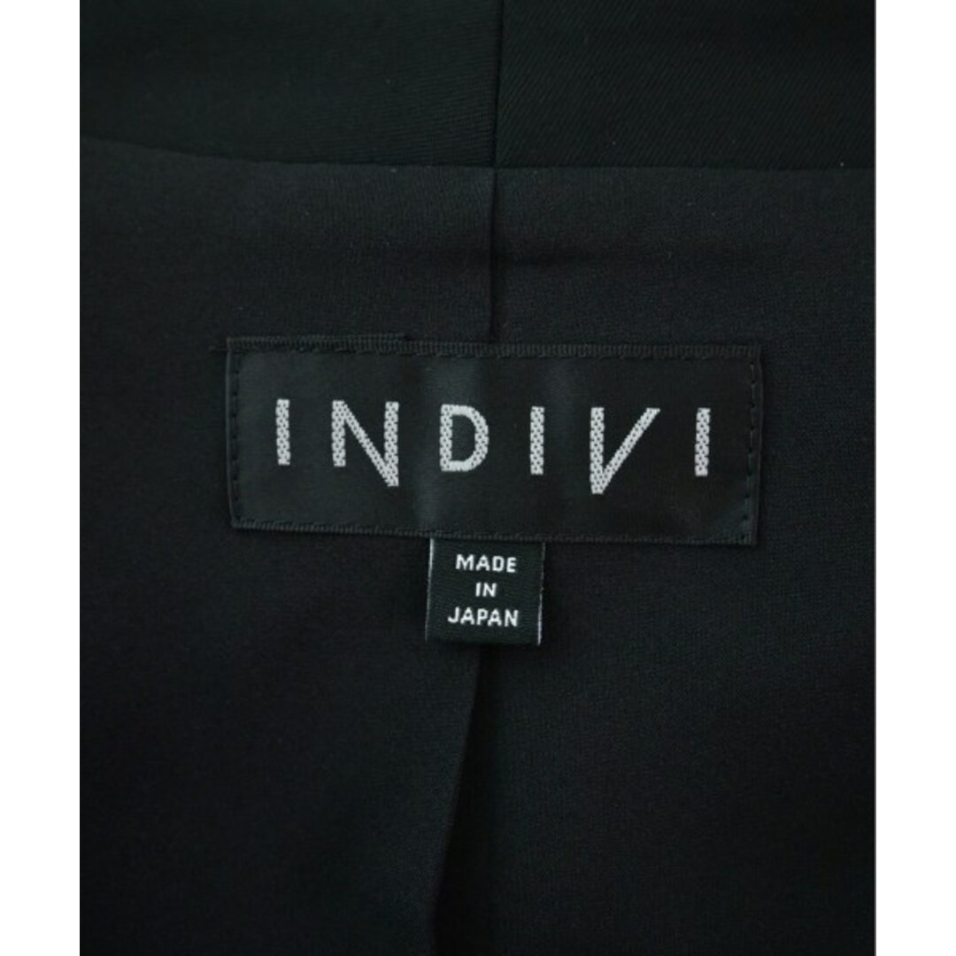 INDIVI(インディヴィ)のINDIVI インディヴィ ノーカラージャケット 36(S位) 黒 【古着】【中古】 レディースのジャケット/アウター(ノーカラージャケット)の商品写真