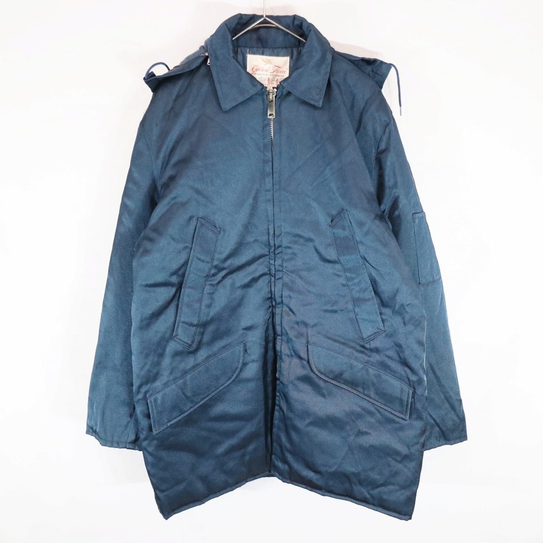 約60cm60年代 USA製 GOLDEN FLEECE INDUSTRIAL OUTERWEAR ジャケット 防寒  防風 白タグ SCOVILジッパー ネイビー (メンズ 42)   N6352