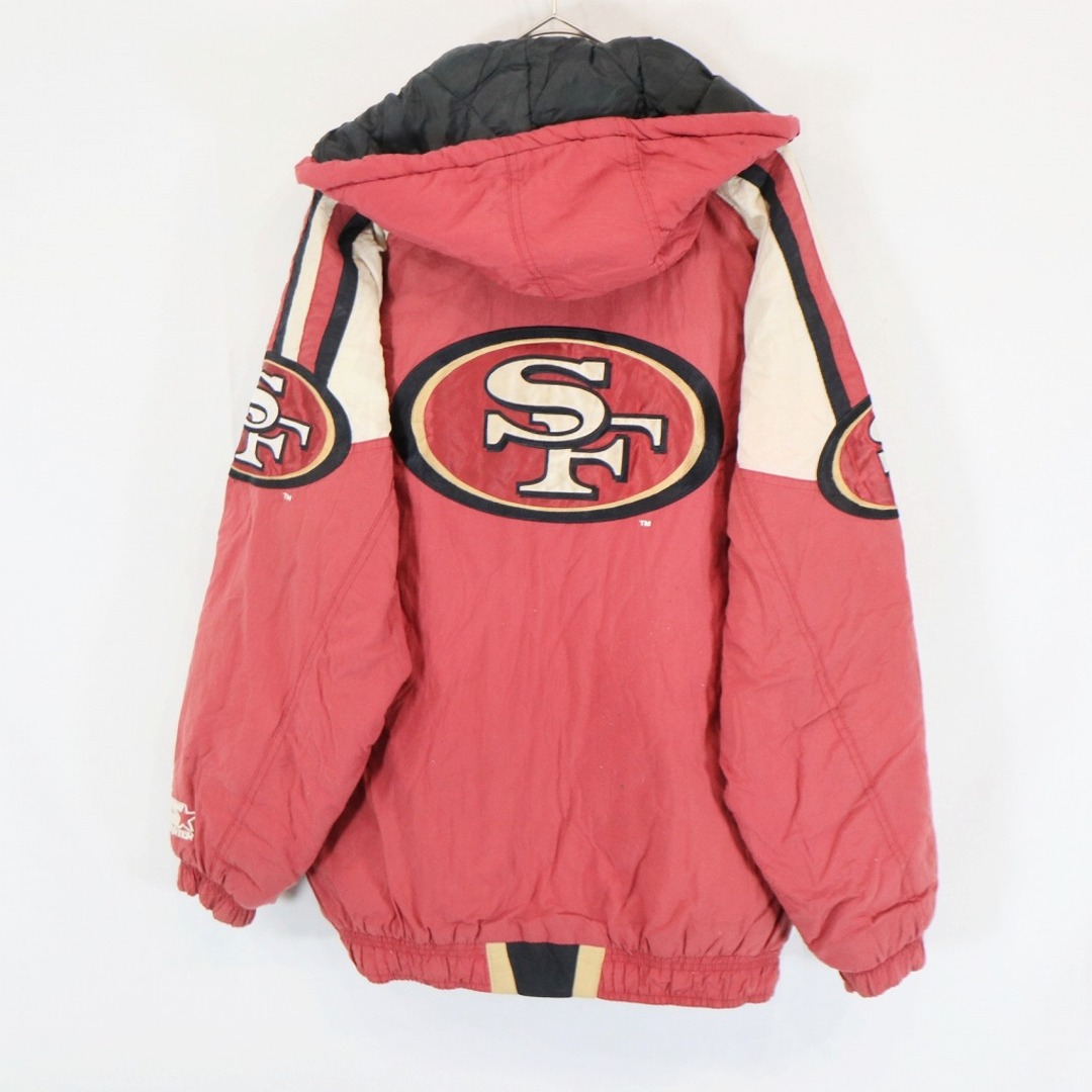 【美品】49ers  ナイロンジャケット　ボア　フード