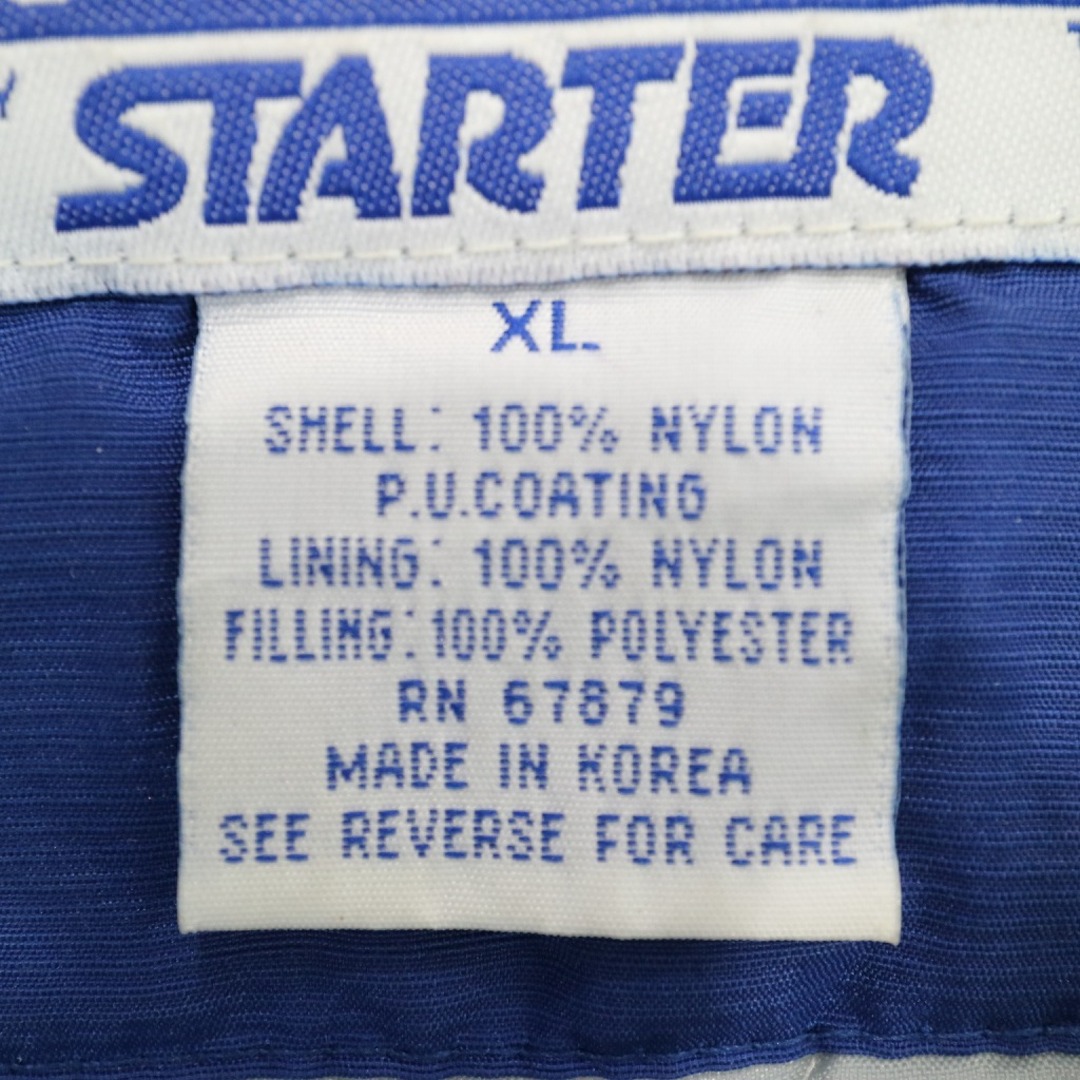 90年代 STARTER スターター NFL ダラス・カウボーイズ 中綿ナイロンジャケット  防寒  ストリート ブルー (メンズ XL)   N6413