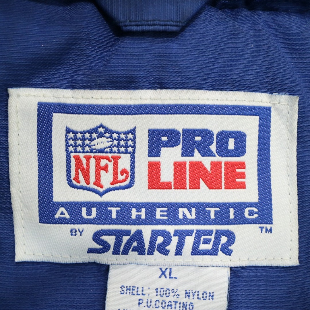 90年代 STARTER スターター NFL ダラス・カウボーイズ 中綿ナイロンジャケット  防寒  ストリート ブルー (メンズ XL)   N6413