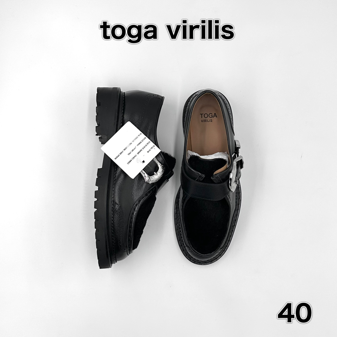 40 TOGA VIRILIS トーガ ビリリース レザー モンクシューズ 厚底