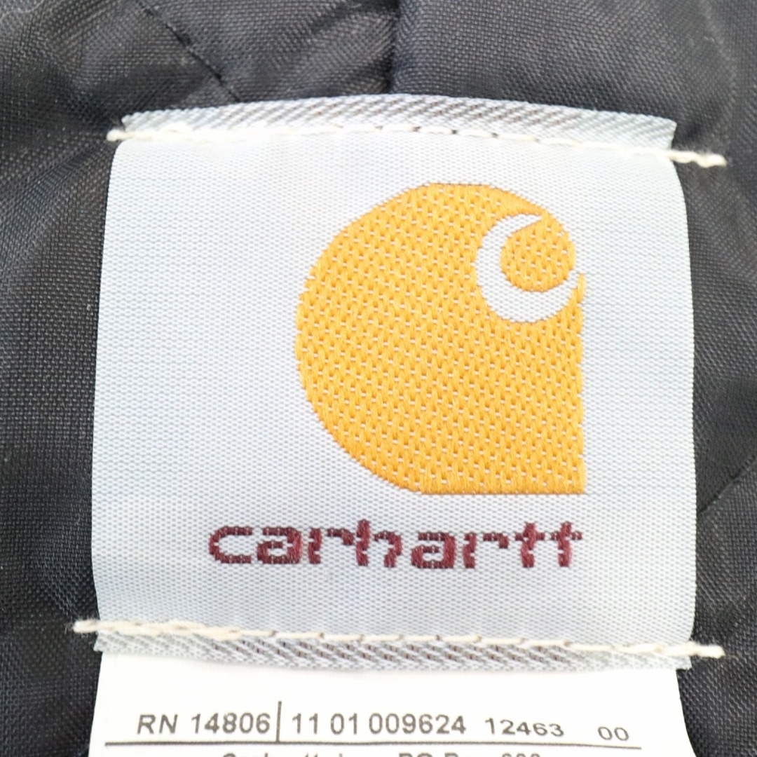 carhartt(カーハート)の新品タグ付き Carhartt カーハート ダック地 中綿 オーバーオール 防寒  ワーク ダブルニー ブラック (メンズ 46X32) 中古 古着 N6402 メンズのパンツ(サロペット/オーバーオール)の商品写真