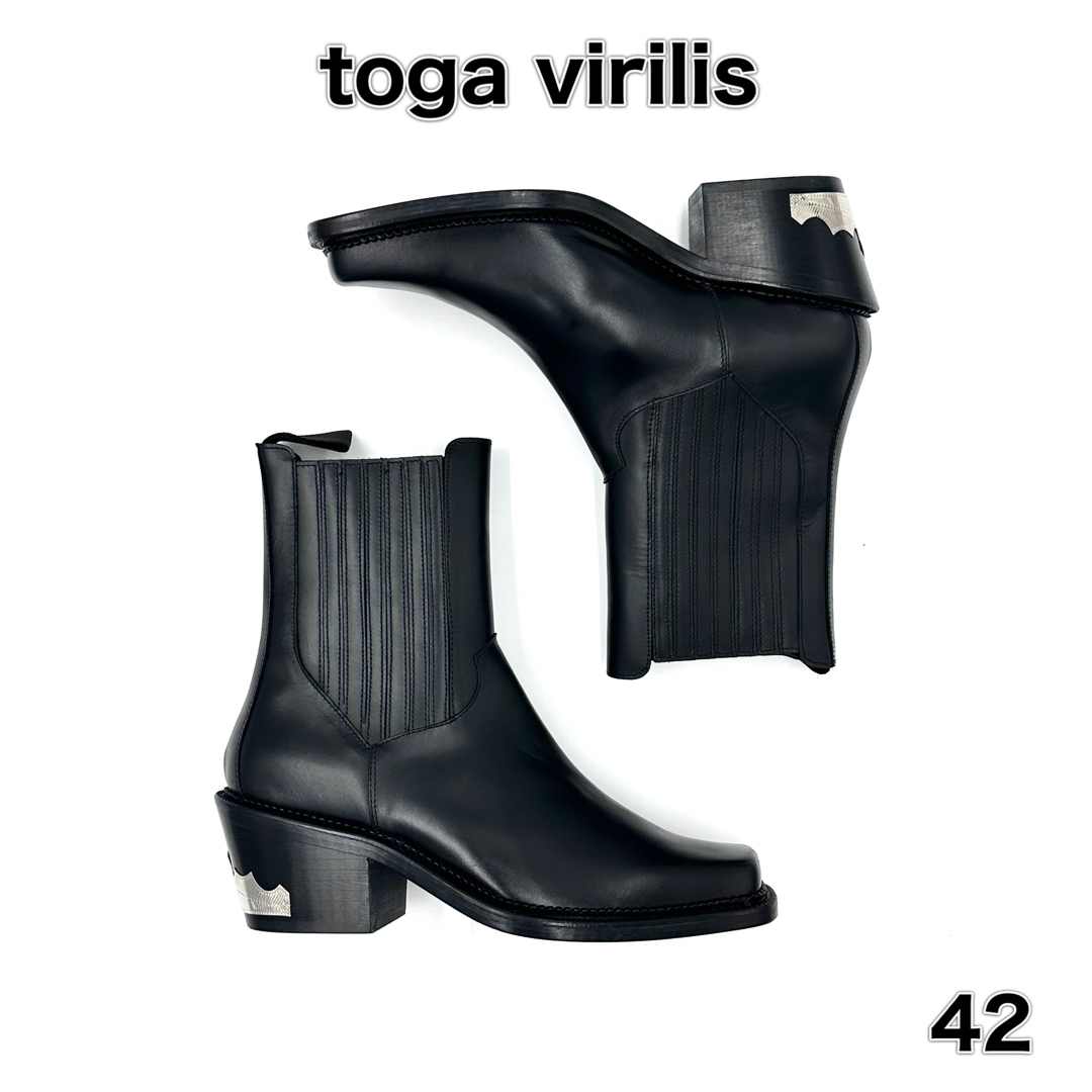 TOGA VIRILIS トーガ ビリリース レザー ブーツ バックル 厚底
