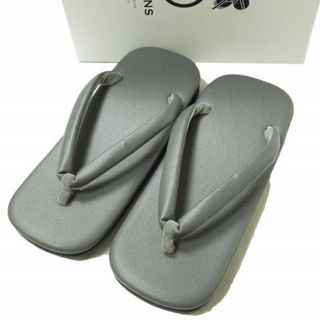 Y.&SONS ワイ＆サンズ ワイアンドサンズ LEATEHR-SOLED SANDALS レザーソールサンダル 雪駄 シボ細二石 Free GRAY シューズ【新古品】【中古】【Y.&SONS】(サンダル)