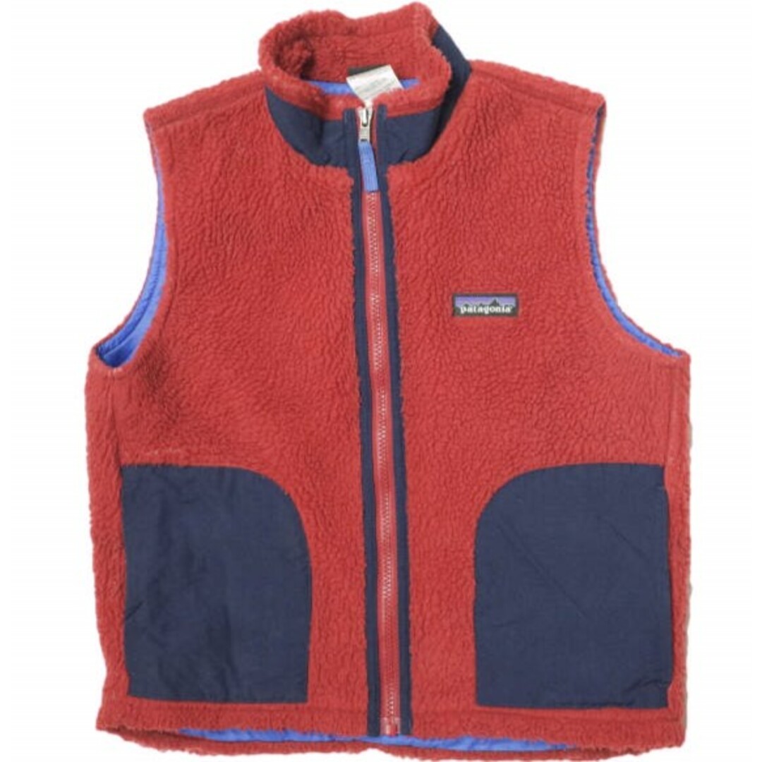 PATAGONIA パタゴニア 14AW KIDS Retro-X Vest レトロXフリースベスト 65618 M COCR(RED/NAVY) ボア トップス【PATAGONIA】