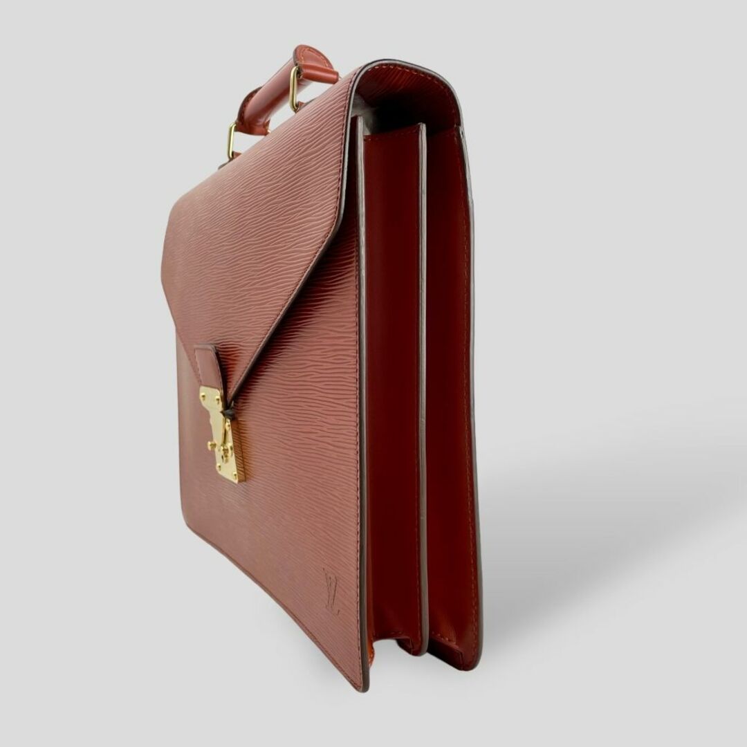 LOUIS VUITTON エピ セルヴィエット コンセイエ 赤茶 ヴィトン-