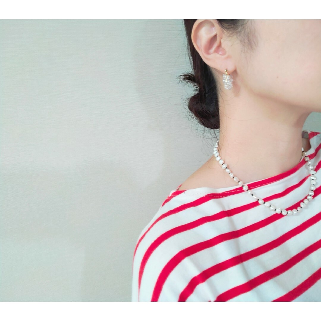 14kgf  pearl✕blackネックレス 3