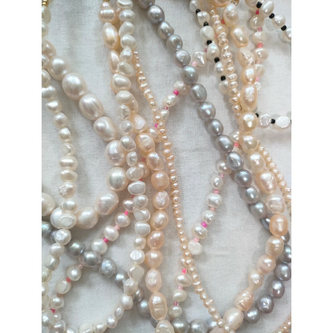 TODAYFUL(トゥデイフル)の14kgf  pearl✕blackネックレス ハンドメイドのアクセサリー(ネックレス)の商品写真