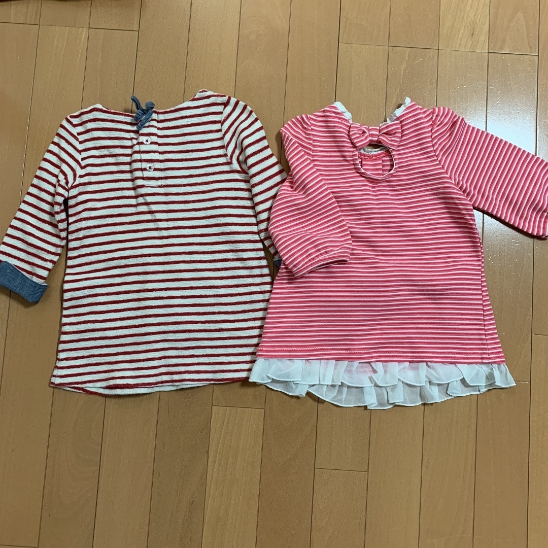 ワンピース　七分袖　2枚セット　ハッシュアッシュ　3カン4オン キッズ/ベビー/マタニティのキッズ服女の子用(90cm~)(ワンピース)の商品写真