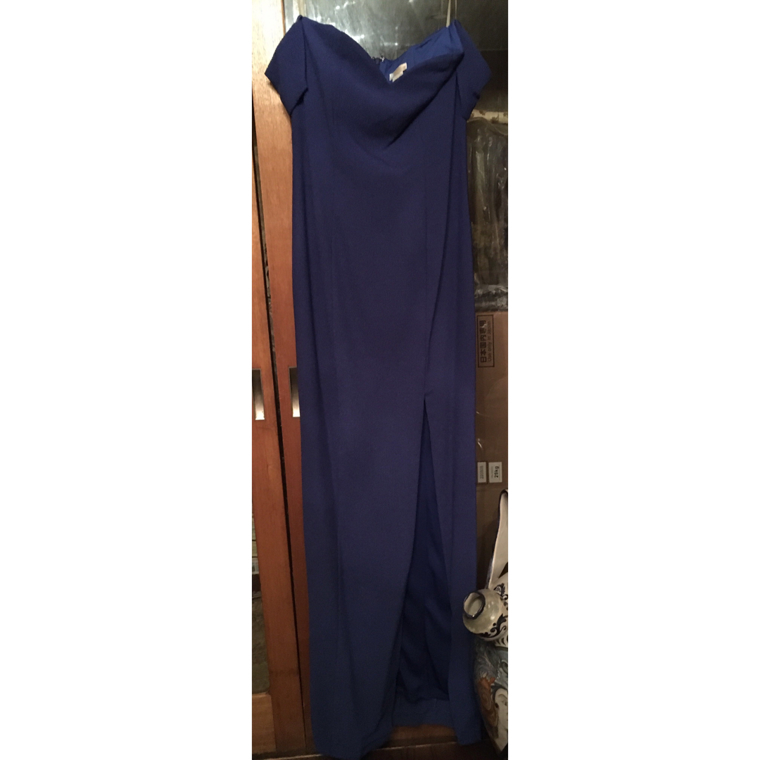 ZARA(ザラ)の新品 BLUE ロング DRESS S SIZE レディースのフォーマル/ドレス(ロングドレス)の商品写真