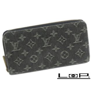 ルイヴィトン(LOUIS VUITTON)の▼値下げ▼■中古■　ルイ・ヴィトン ジッピーウォレット 長財布 デニム ノワール M95614 箱 【32820】(財布)