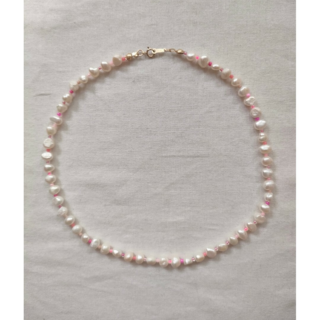 14kgf　pearl✕pink mixネックレス 5