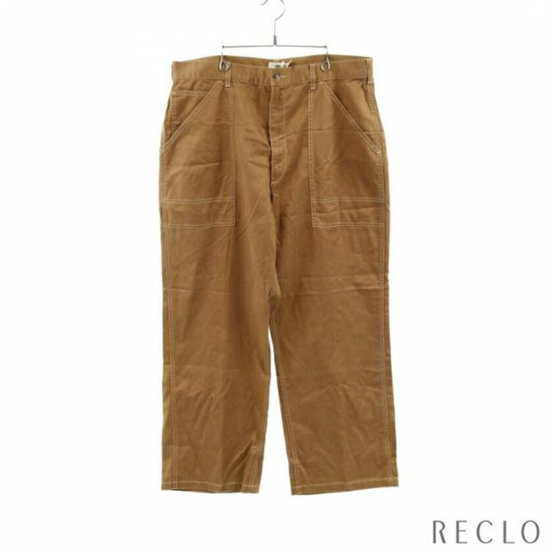 Cotton Twill Utility Pant ワイドパンツ イエローブラウンボトムス