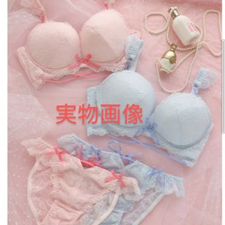 新品GHIキュート&セクシーアンダークロスコードリボンブラジャーショーツセット(ブラ&ショーツセット)