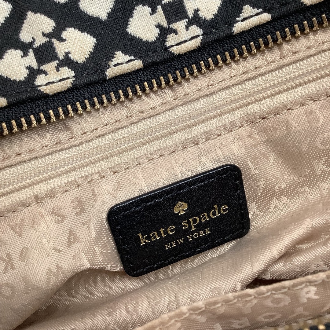 ♪♪Kate Spade ケイトスペード レディース ハンドバッグ フラワージャガードホーボー ブラック×ホワイト 6