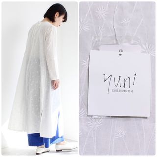 ビュルデサボン(bulle de savon)の新品タグ付き 2021SS yuni 花刺繍 back ribon ワンピース(ロングワンピース/マキシワンピース)