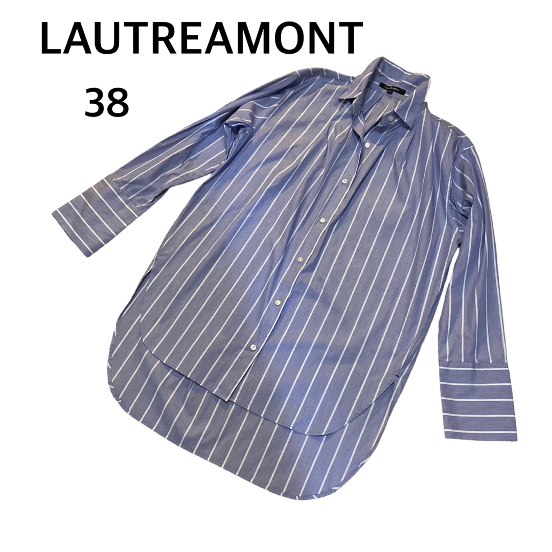 LAUTREAMONT(ロートレアモン)のLAUTREAMONT ストライプシャツ 38 ビックシャツ ロートレアモン レディースのトップス(シャツ/ブラウス(長袖/七分))の商品写真