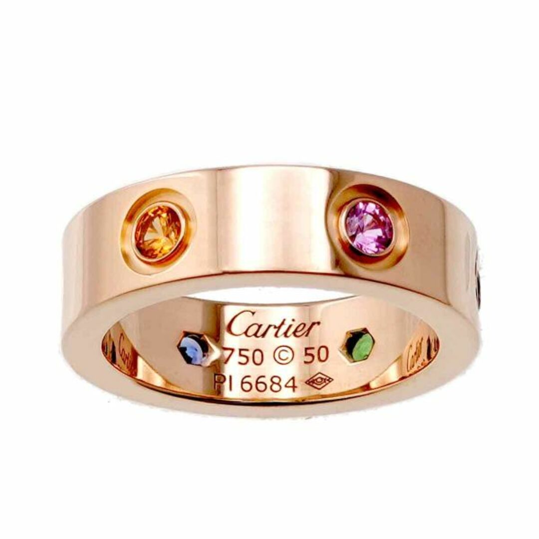 Cartier(カルティエ)のカルティエ Cartier ラブ #50 リング マルチストーン K18 PG ピンクゴールド 750 指輪 VLP 90197348 レディースのアクセサリー(リング(指輪))の商品写真