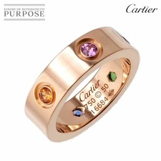 カルティエ(Cartier)のカルティエ Cartier ラブ #50 リング マルチストーン K18 PG ピンクゴールド 750 指輪 VLP 90197348(リング(指輪))