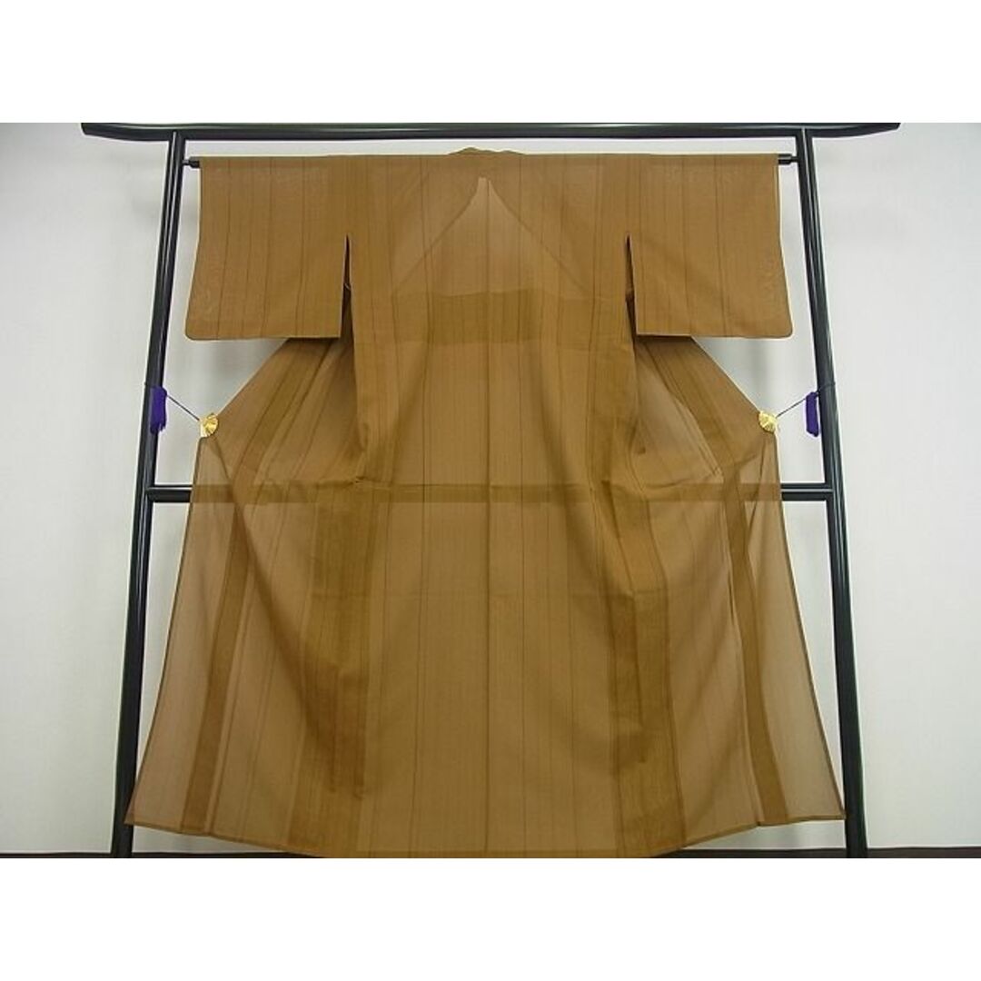 平和屋1□極上 夏物 本場黄八丈 夏黄八 紗紬 縞 逸品3s2638の通販 by