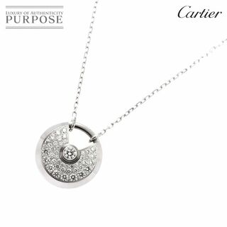 カルティエ Cartier ネックレス アミュレット SM ギョーシェ 1ポイント ダイヤモンド 計約 0.04ct K18YG 【箱・保付き】