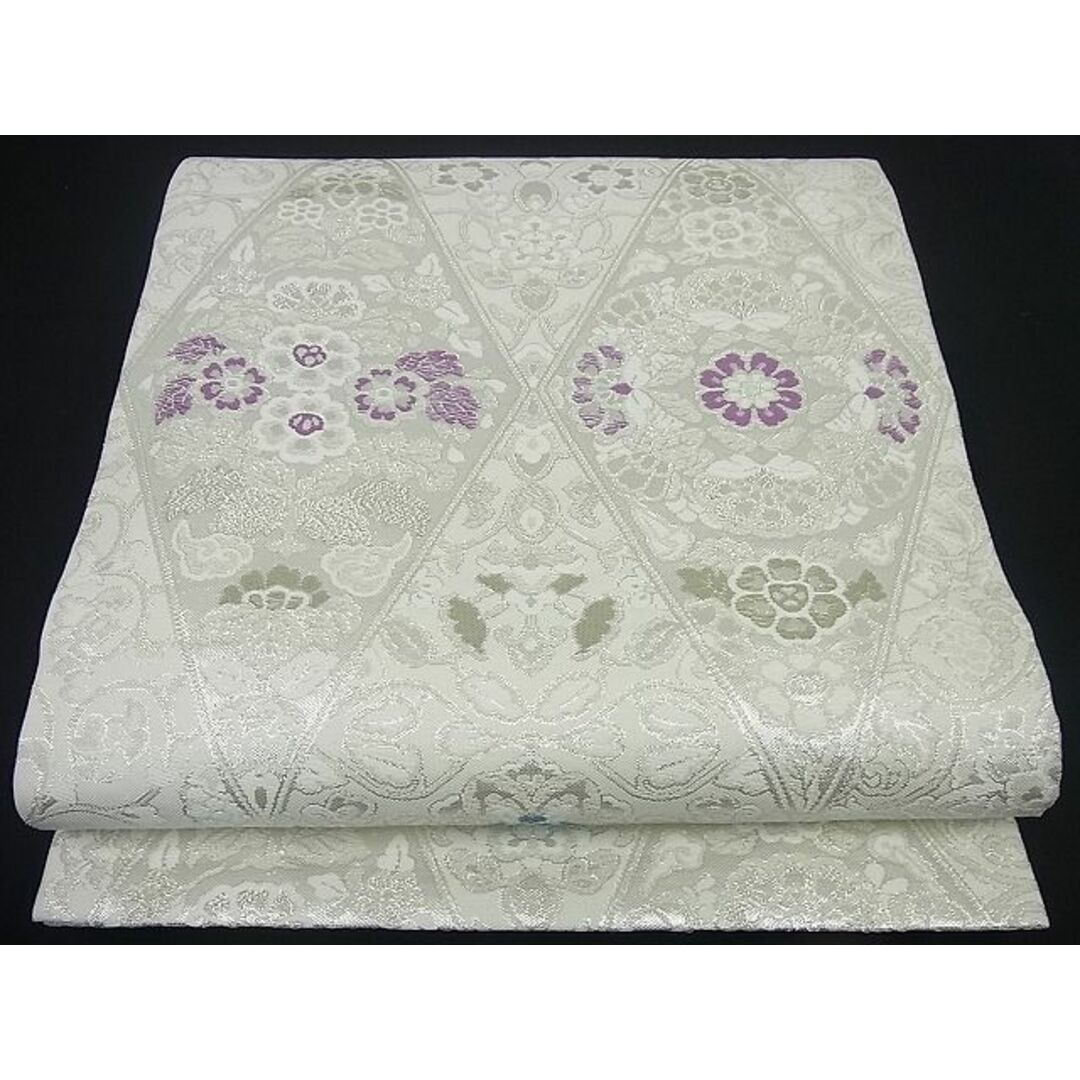 平和屋1□極上 丸帯 胡蝶蘭 銀糸 逸品 未使用3s2409-