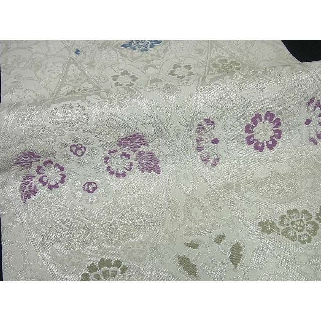 平和屋1□極上 丸帯 胡蝶蘭 銀糸 逸品 未使用3s2409-