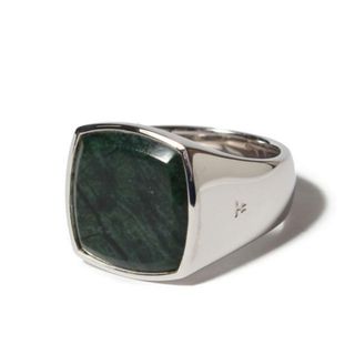 【新品未使用】 TOM WOOD トムウッド リング 指輪 CUSHION GREEN MARBLE (M) R74HPGMB01S925  【58：約18号】