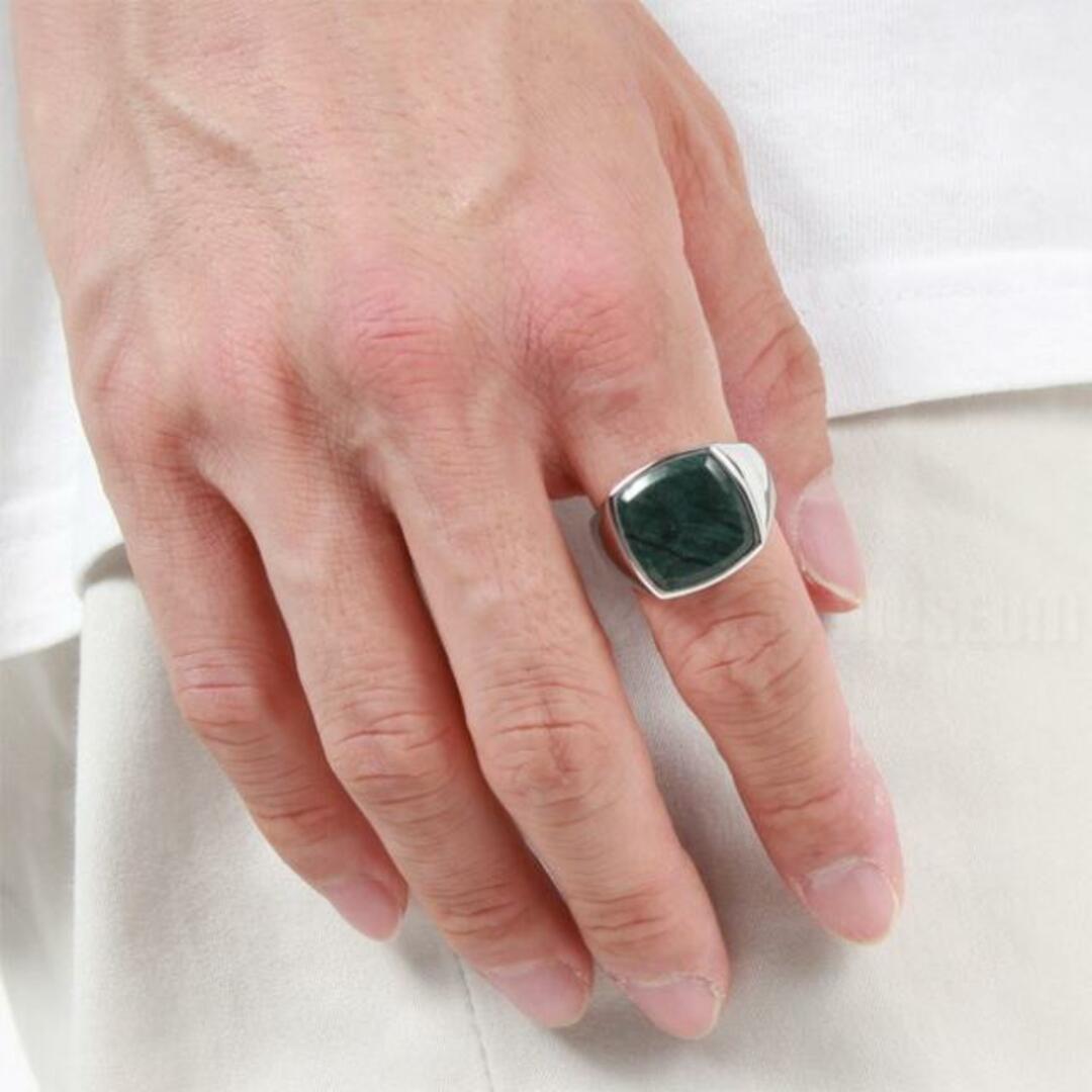 新品未使用】 TOM WOOD トムウッド リング 指輪 CUSHION GREEN MARBLE