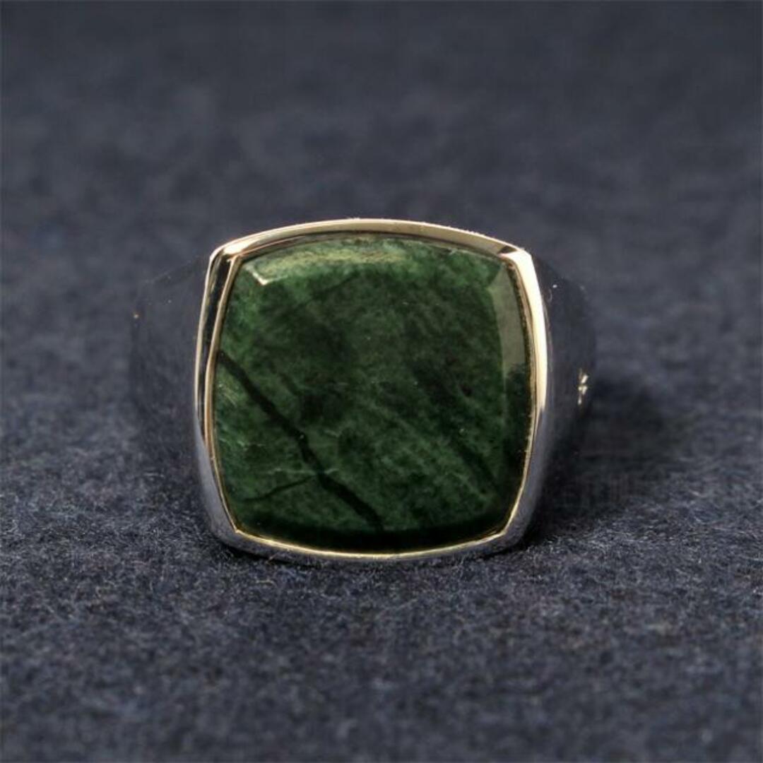 新品未使用】 TOM WOOD トムウッド リング 指輪 CUSHION GREEN MARBLE