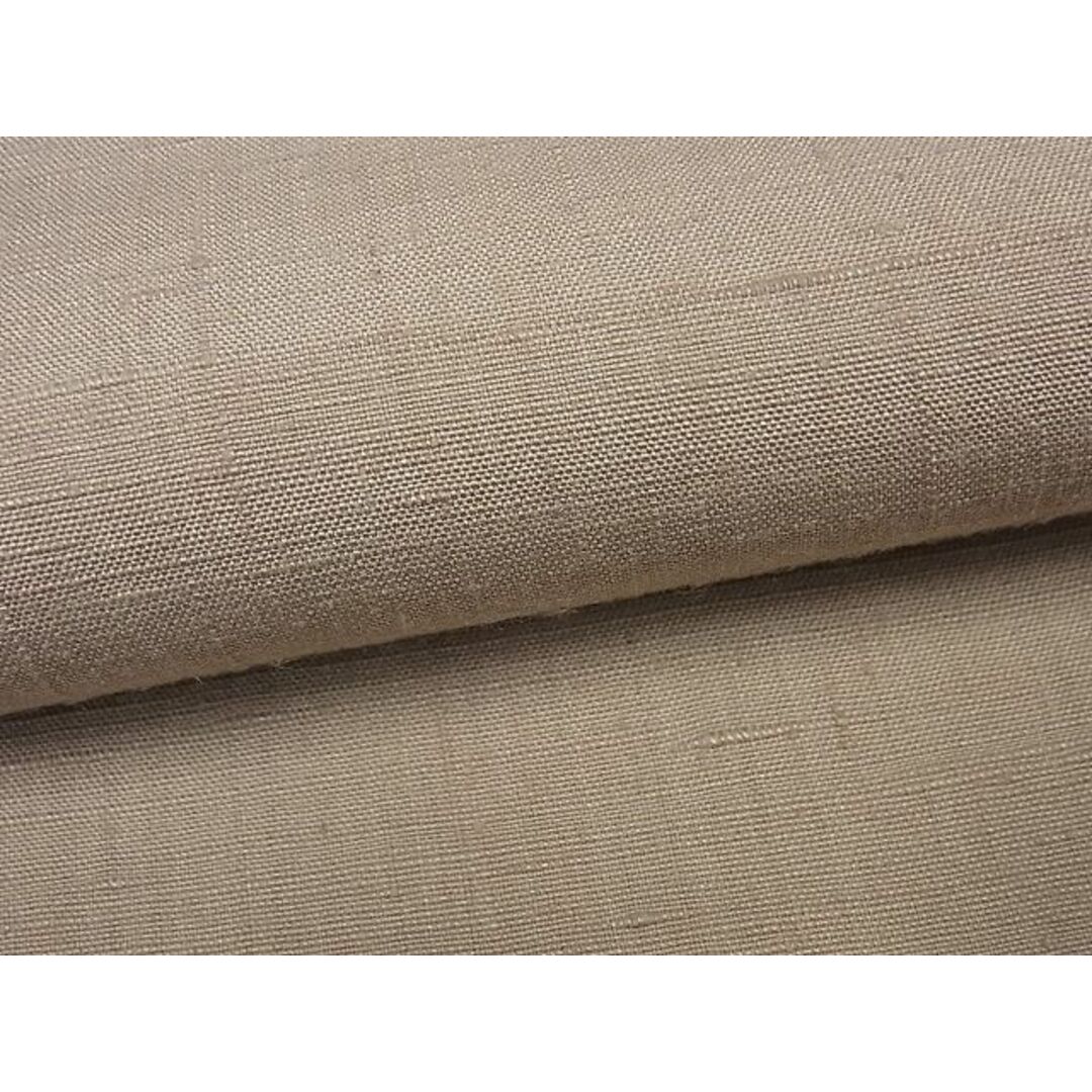 平和屋1□極上 結城紬 色無地 赤白橡色 逸品3s2225 - 着物