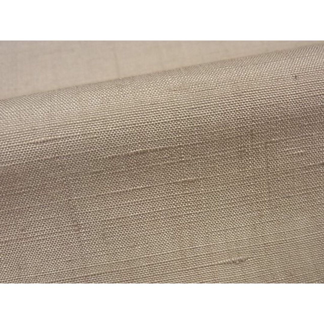 平和屋1□極上 結城紬 色無地 赤白橡色 逸品3s2225 - 着物