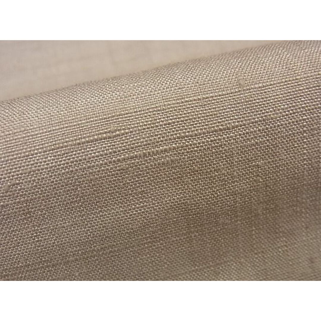 平和屋1□極上 結城紬 色無地 赤白橡色 逸品3s2225 - 着物