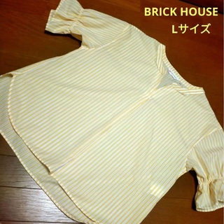 ブリックハウスバイトウキョウシャツ(BRICK HOUSE by Tokyo Shirts)の【美品】BRICK HOUSE キーネックブラウス(シャツ/ブラウス(半袖/袖なし))
