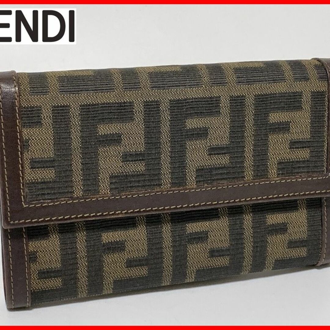 単品購入 FENDI フェンディ 三つ折り 財布 ズッカ柄 D9 | rachmian.com