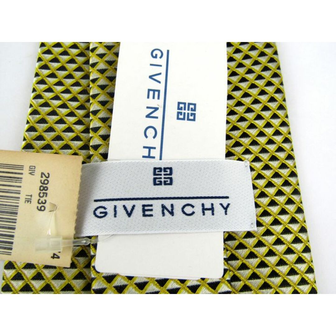 GIVENCHY(ジバンシィ)のジバンシィ ブランドネクタイ ワイドタイン 総柄 シルク イタリア製 未使用品 メンズ イエロー GIVENCHY メンズのファッション小物(ネクタイ)の商品写真