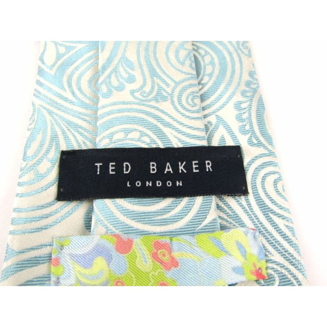 TED BAKER(テッドベイカー)のテッドベーカー ブランドネクタイ 総柄 ペイズリー シルク USA製 ハンドメイド 未使用品 メンズ ライトブルー TED BAKER メンズのファッション小物(ネクタイ)の商品写真