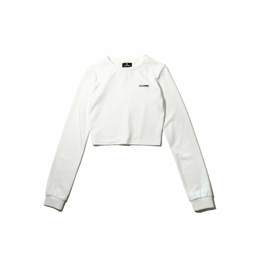 Subciety(サブサエティ)の【WHITE】【FREE】CROPPED L/S TEE レディースのトップス(カットソー(長袖/七分))の商品写真