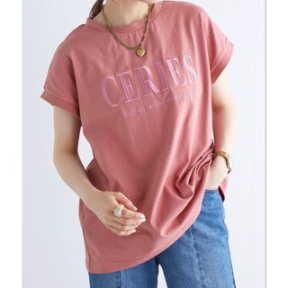 ダブルクローゼット(w closet)のロゴ刺繍フレンチスリーブプルオーバー(Tシャツ(半袖/袖なし))