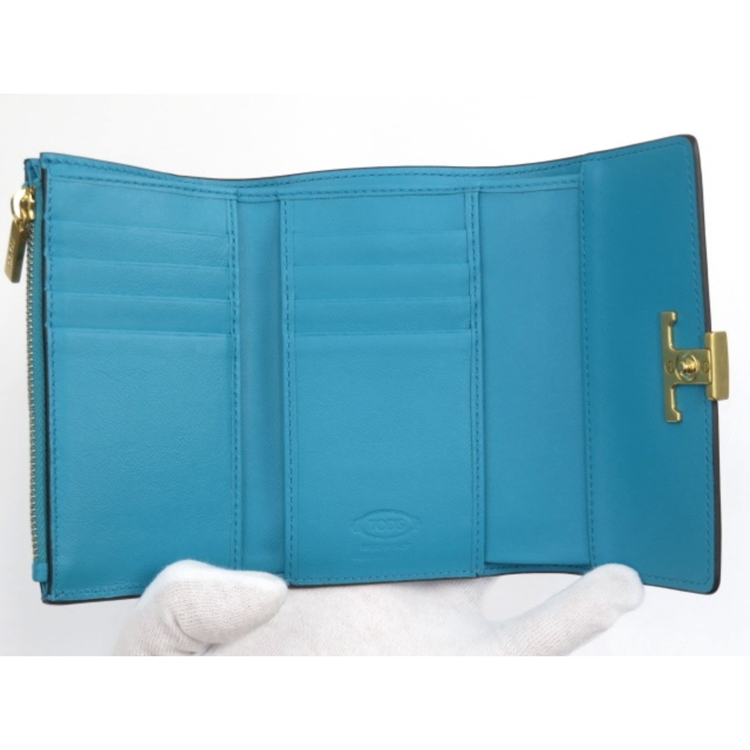 TOD'S - □新同□ トッズ T タイムレス 三つ折り 財布 カーフ TOD'S - □新同□ トッズ T タイムレス 三つ折り 財布 カーフ
