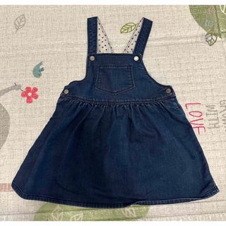 プチバトー(PETIT BATEAU)の【PETIT BATEAU】86センチ デニムワンピース(ワンピース)